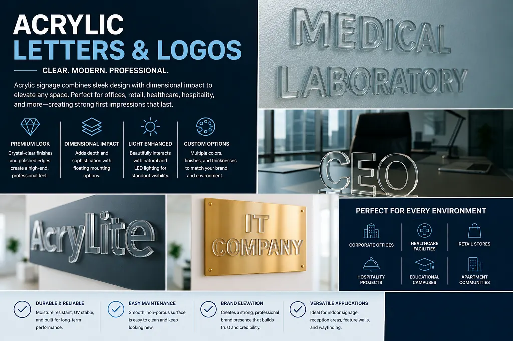 Acrylic Letters Logos: When Signage Becomes Part of the Design