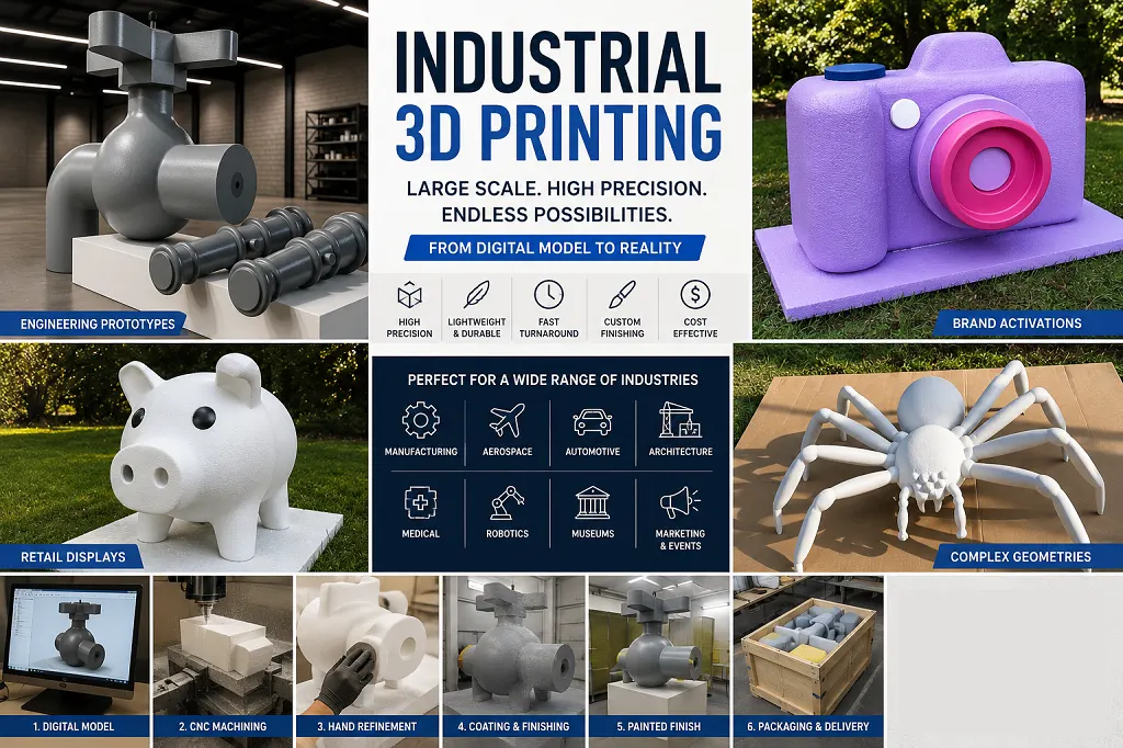 Industrial 3D Printing: Large-Scale Foam Prototypes, Models & Manufacturing Solutions