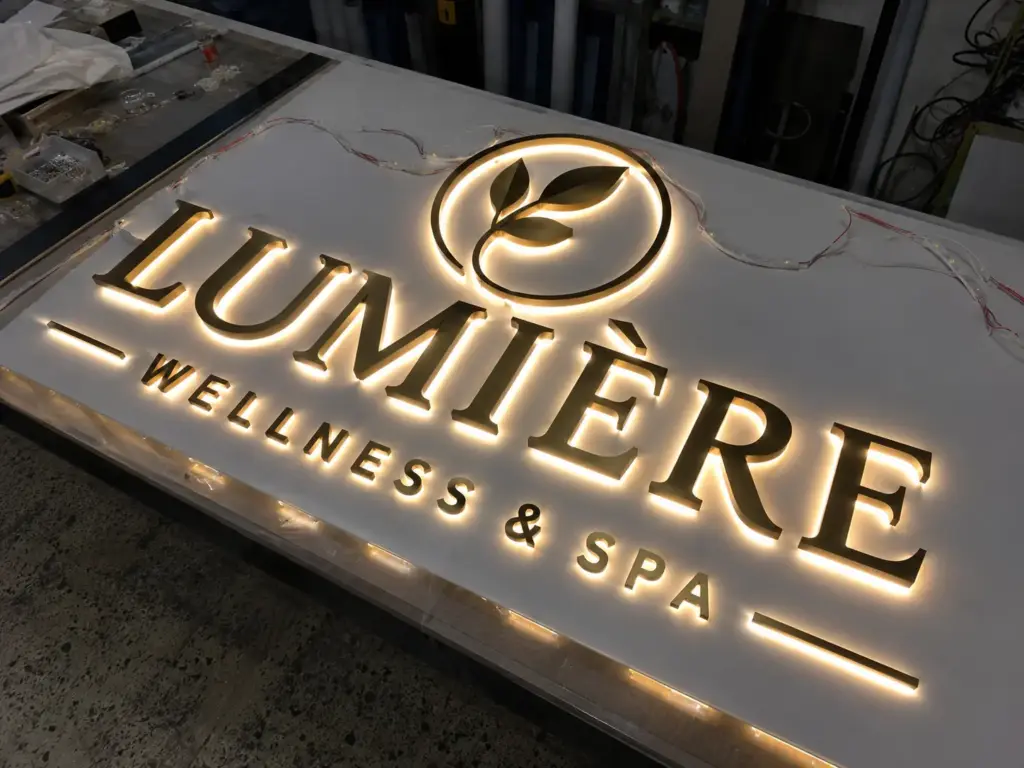 LED outdoor sign with custom company logo