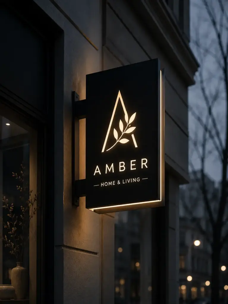 Illuminated outdoor LED sign for restaurant exterior