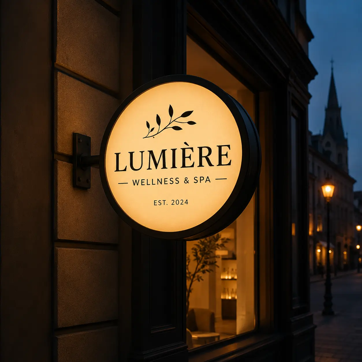 Outdoor LED backlit sign with dimensional lettering